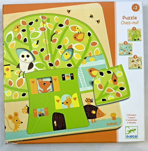 Puzzle bois djeco - en, chez-nut