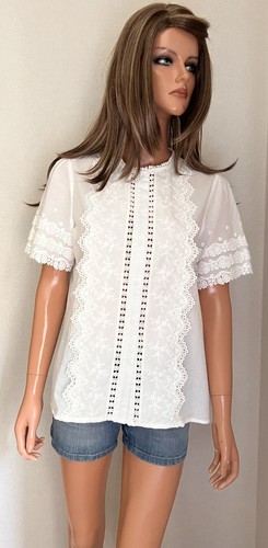 Blouse blanche brodée 100%