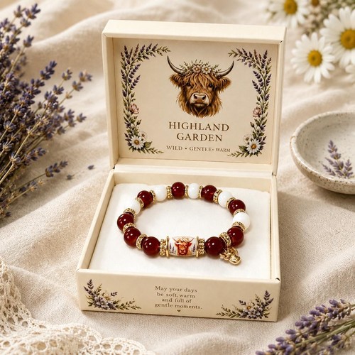 Bracelet verre vache highland - verre,