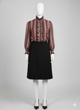 Vintage Chemisier blouse en soie Vintage Guy Laroche Taille 38