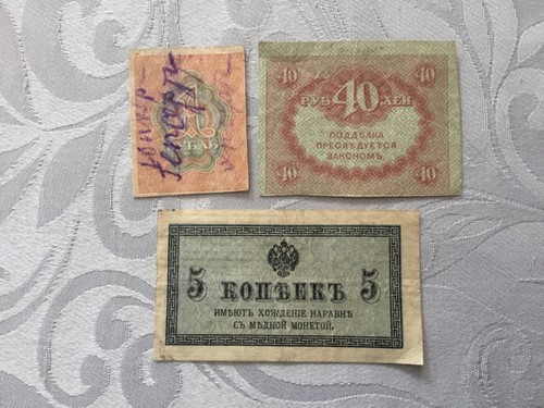 Lot trois billets - de,