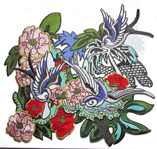 Ecusson backpatche motif hirondelle tattoo dorsal grande taille patche brodé