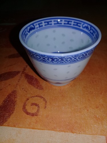 Tasse saké bleu et - de,