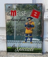 Miroir vintage bière la Meuse/Bistrot ancien/objet publicitaire vintage