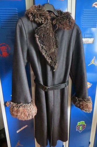 Magnifique manteau long - , cuir