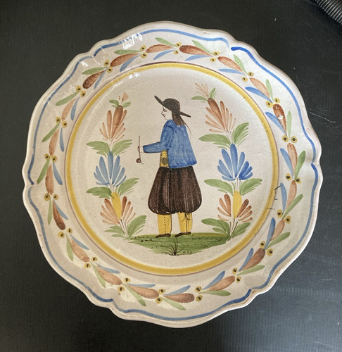 Ancien plat faience de - en,
