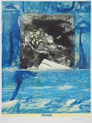 Gérard diaz paysage bleu - gérard,