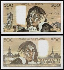Billet France - 500 Francs Pascal - 03-02-1977 - W 67 - SUP - Fay : 71.16