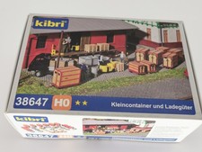 KIBRI 38647 ÉCHELLE HO CONTENEURS ET CHARIOTS DE GARE