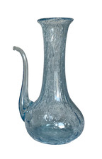 Essencier CARAFE à Huile BIOT Signé Teinté Bleu Vintage 1960