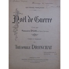 DRONCHAT Théophile Noël de Guerre Dédicace Chant Piano 1916