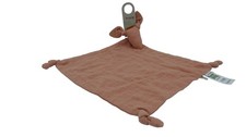 Doudou chien lange plat corail