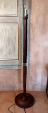 Pied de lampadaire Art Deco Bois et cuivre rouge 150cm 1930's