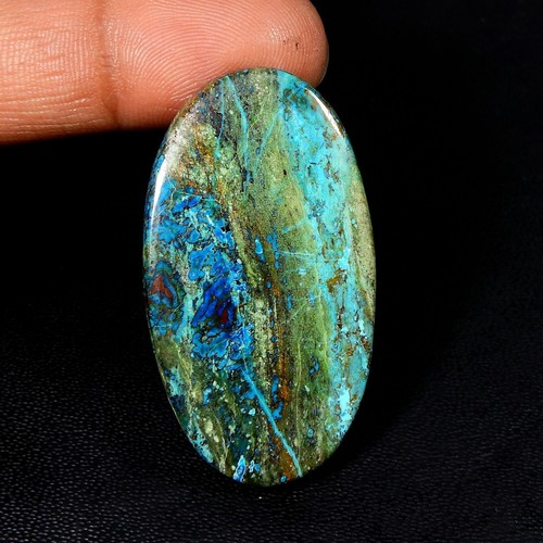 Cabochon shattuckite bleu - , vert