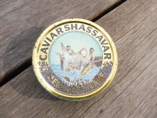 BOITE VIDE CAVIAR SHASSAVAR MER CASPIENNE 125 grs 2,5 cm de H x 9 cm Ø