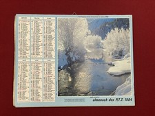Calendrier Ancien Almanach Des Postes Et Des Télégraphes PTT Oise 1984