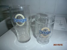 1 VERRE ET 1 CHOPE BIERE BRUGS 0.5 ET 0.25