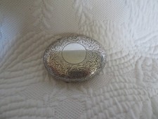 Ancienne boite ovale argent - boite, en