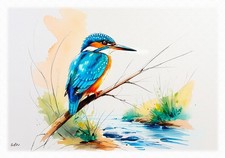 Tableau - Illustration  originale - Portrait  Martin Pêcheur