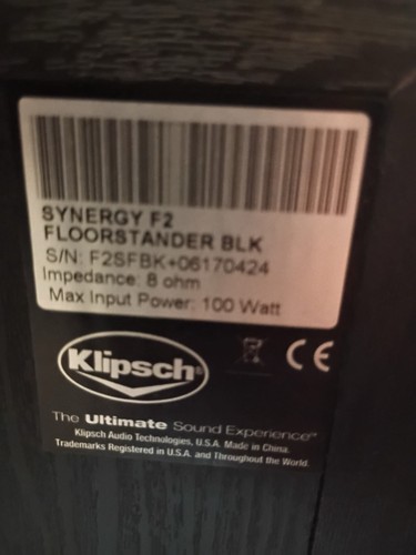 Klipsch synergy black - klipsch, f2