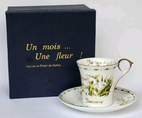 Jolie tasse soucoupe fleur - +,