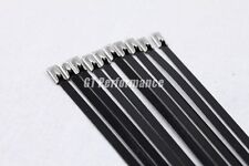 10 colliers NOIR 35cm inox