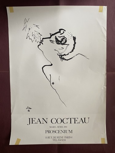 Affiche jean cocteau 1981 - affiche,
