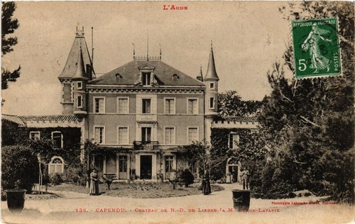 Cpa aude capendu chateau - ak, l'aude