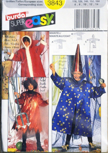 3843 patron burda costume - patron",