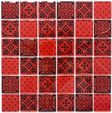 Mosaïque carreau translucide