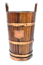 Ancien seau à champagne vin blanc  publicitaire SCHLUMBERGER ALSACE tonneau bois