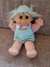 Poupée Trolls  turquoise de la marque RUSS - 30 cm - Années 90