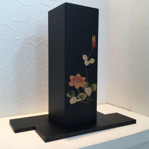 Vase japonais aizu laqué - vase,