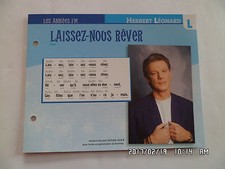 CARTE FICHE PLAISIR DE CHANTER