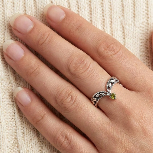Bague péridot argent - argent, 925