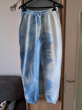 Jogging taille M Boohoo blanc et bleu