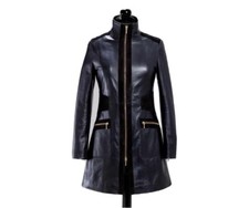 Leather Coat/women Coat Black