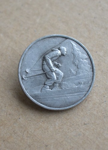 Bel insigne broche ski de - ski, et