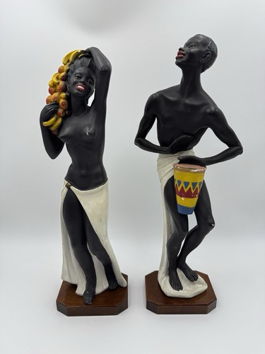 Couple africain signé andré - africain,