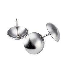 100pcs 16 * 20 mm en laiton antique rond à tête pour (argent)