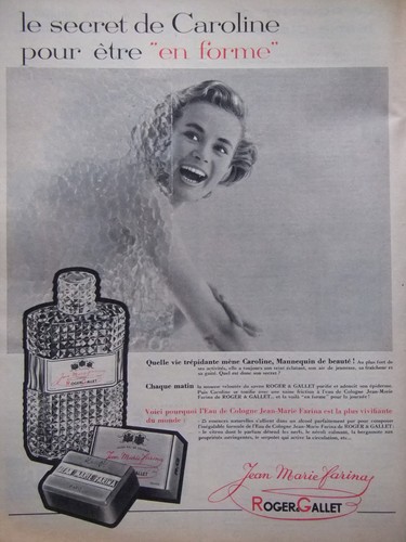 Publicité 1958 eau cologne - 1958, de