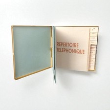 RARE Mini Répertoire Téléphonique TED LAPIDUS Vintage Années 70 - Doré
