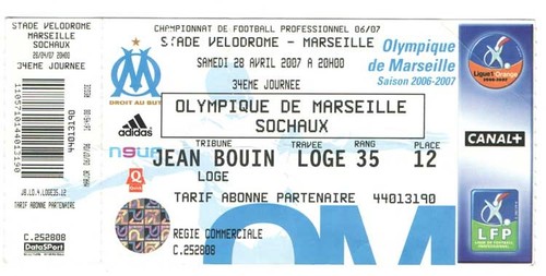 Billet place om - om, olympique