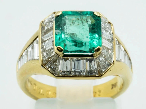 Bague 18k émeraude - émeraude, +