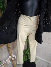 Legging Simili Cuir Beige -