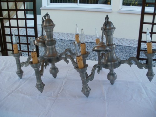 Lustres etain artisanal - lustres,