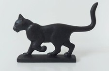 Vintage Chat Franklin Mint 1986 cabinet curiosités, Chat noir en fonte