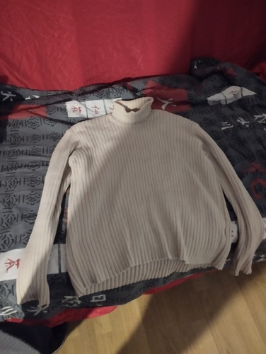 Pull col roulé - roulé, beige