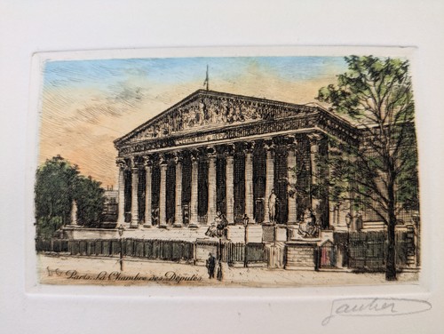 Gravure paris chambre - gravure,
