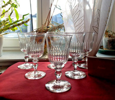 6 verres a eau en cristal de